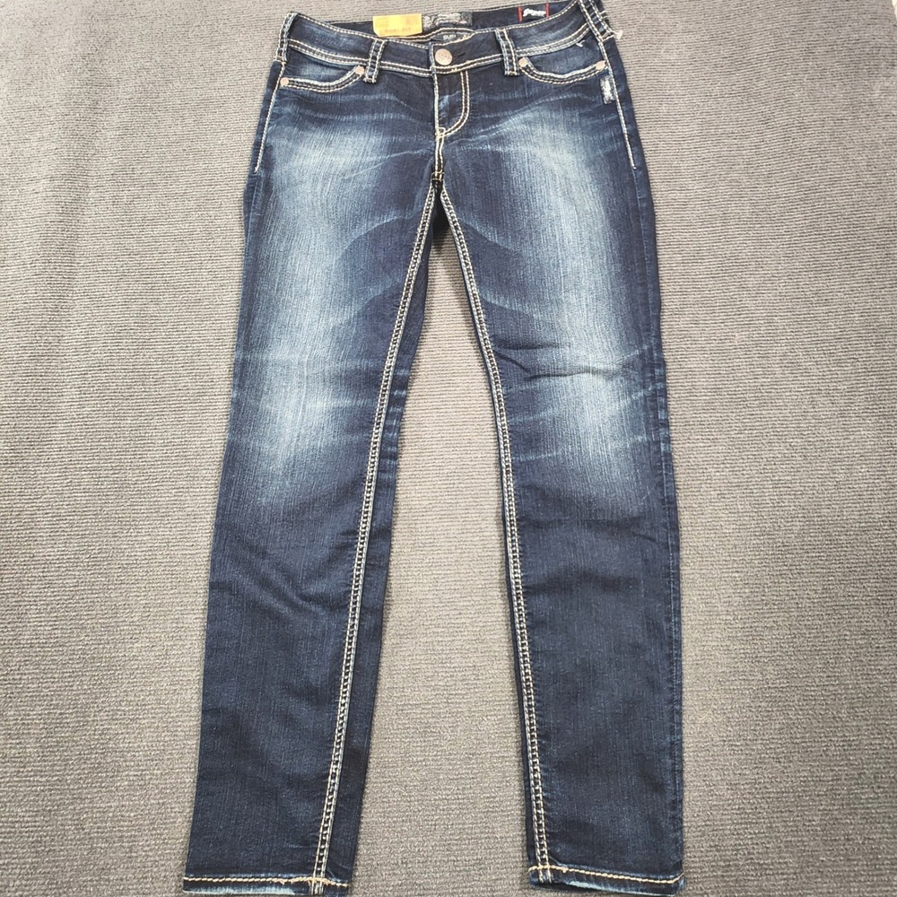 Silver Jeans Co. Suki Mid Super Skinny Jeans Women 31x29 Blue Denim Stretch NEW